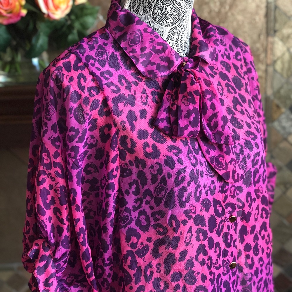 Fuchsia Purple Hello Kitty Blouse Size M